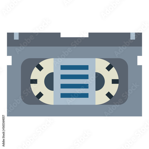 video cassette flat icon style