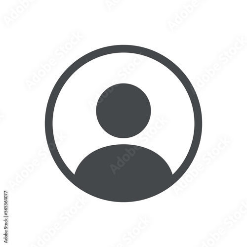 User profile icon in flat style. Member avatar vector illustration on isolated background. Human permission sign business concept.