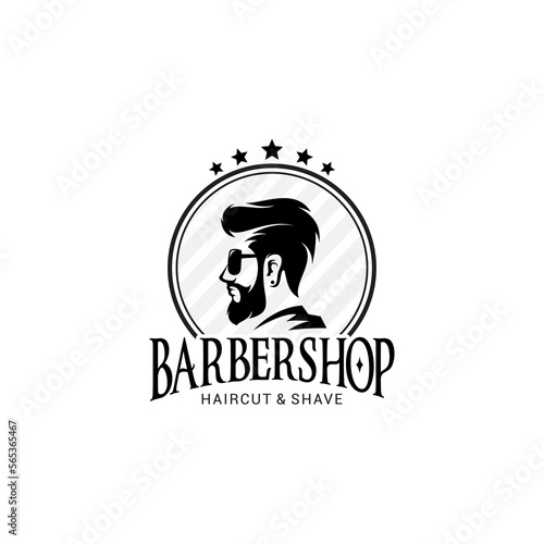 Barber Shop Logo Vector Template