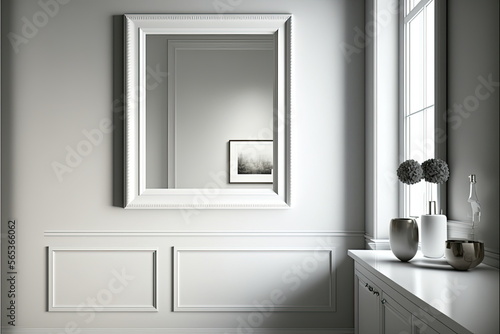 3d modern bathroom  luxury  mockup frame  Made by AI Artificial intelligence