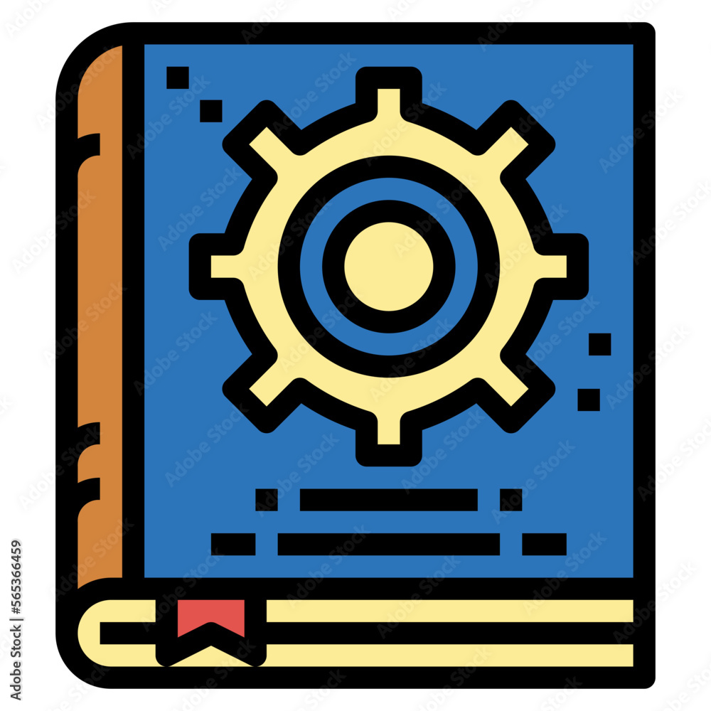 manual book filled outline icon style manual book filled outline icon style