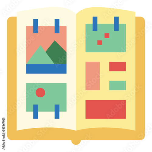 photo album flat icon style