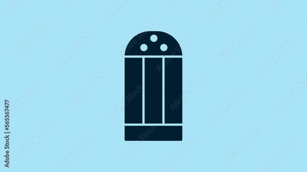 Blue Salt icon isolated on blue background. Cooking spices. 4K Video motion graphic animation Blue Salt icon isolated on blue background. Cooking spices. 4K Video motion graphic animation