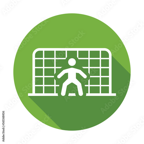 Soccer goalkeeper icon vector graphic illustration