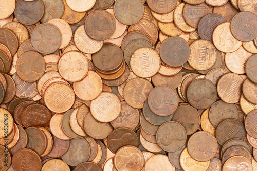 Fotografía Lots of pennies money background