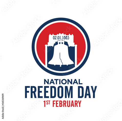 National Freedom Day. February 1. Holiday poster. Vector illustration. 