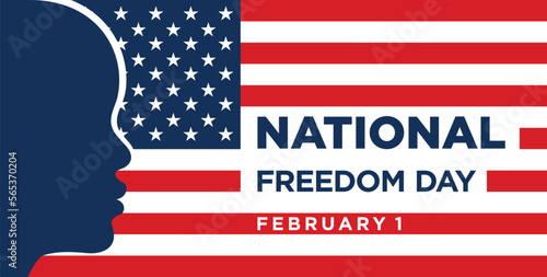 National Freedom Day. February 1. Holiday poster. Vector illustration. 