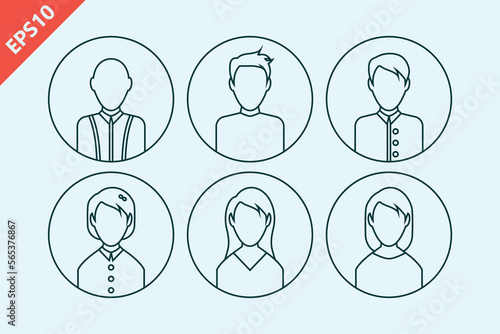 Hand drawn user profile, UX vector persona, avatar design vector flat isolated illustration