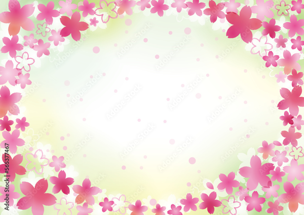 満開の桜 グリーン 満開の桜 グリーン