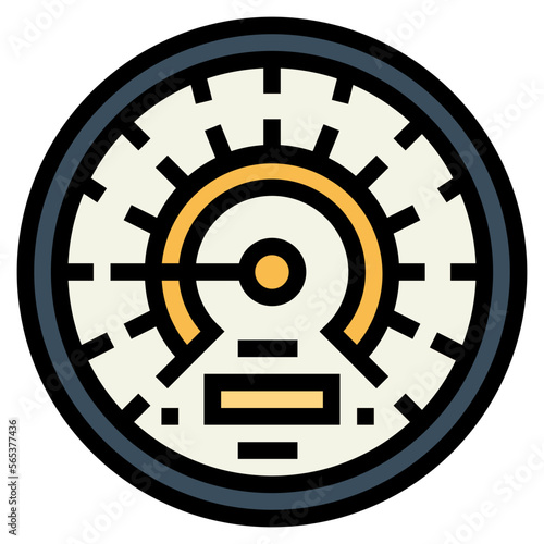 barometer filled outline icon style