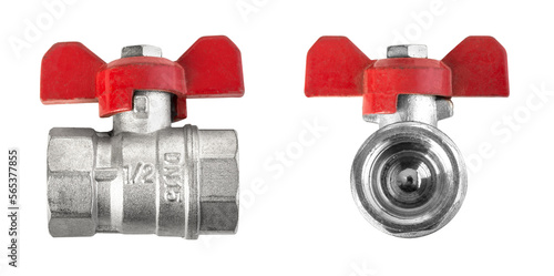 Φωτογραφία Ball valve with red handle