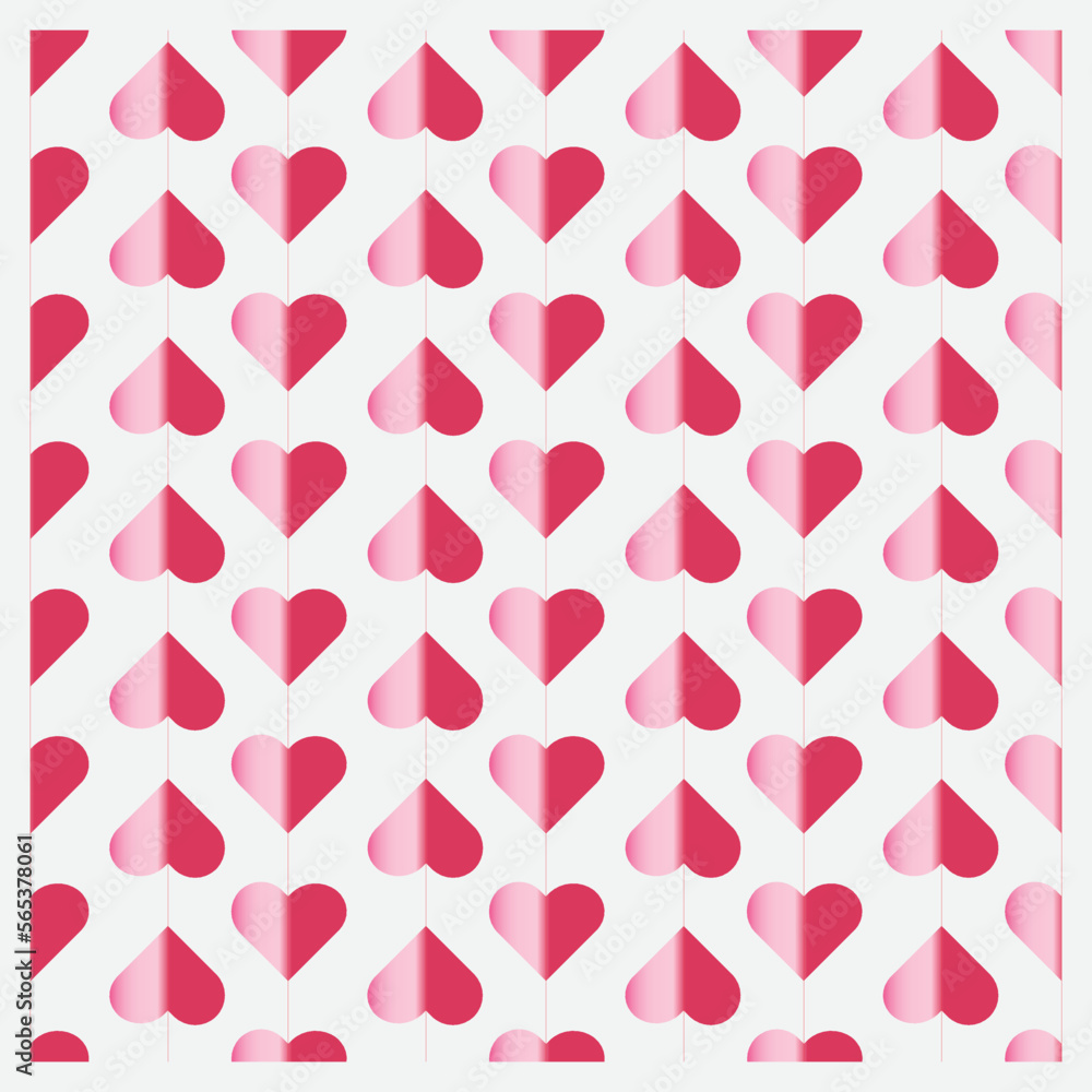 Valentine heart shape pattern background illustration