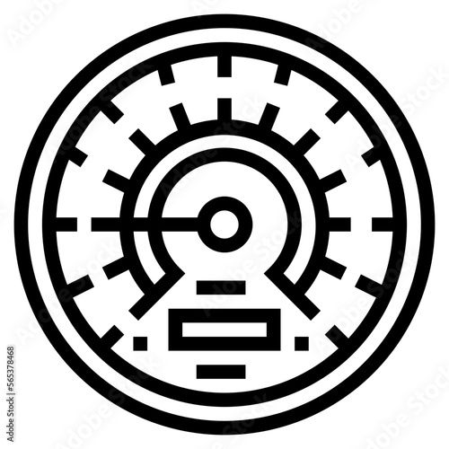 barometer line icon style