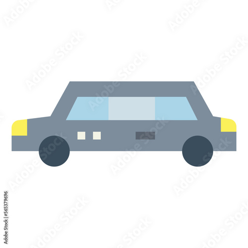 limousine flat icon style