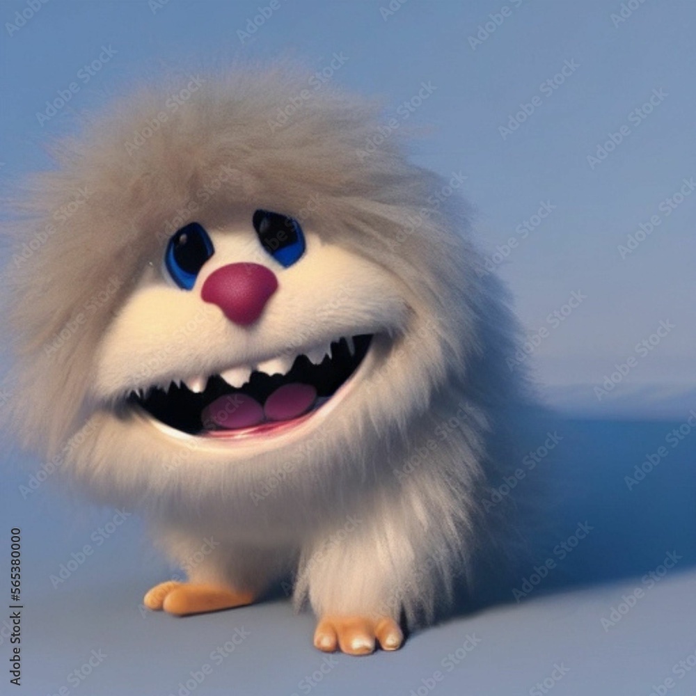 Obraz premium Soft and Furry 3D Creatures