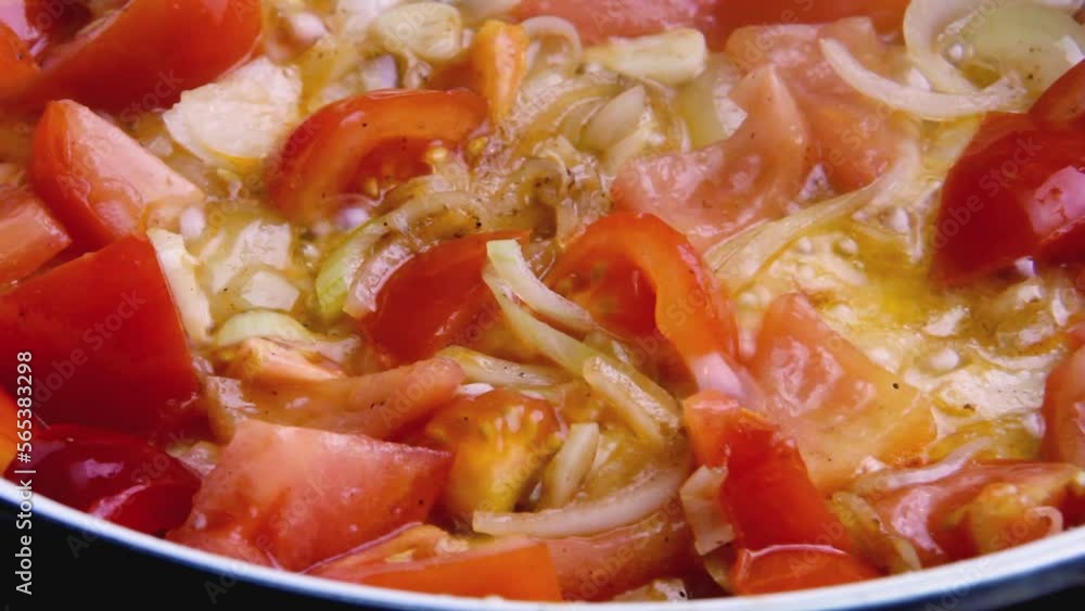 Red spicy sauce with vegetables tomatoes onions carrots Red spicy sauce with vegetables tomatoes onions carrots