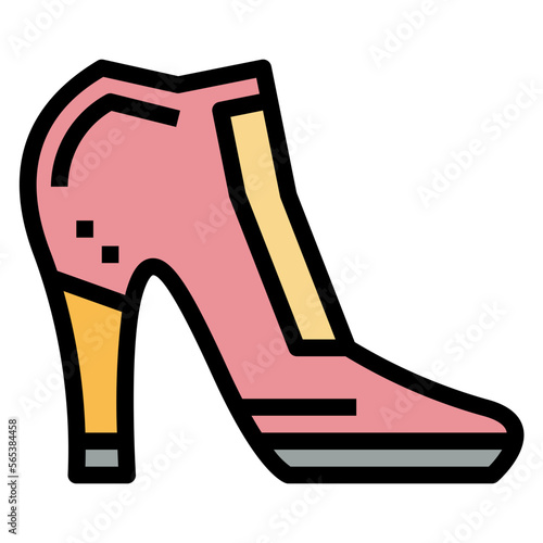 high heels filled outline icon style