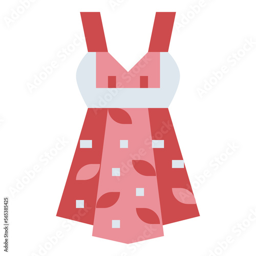 blouse flat icon style