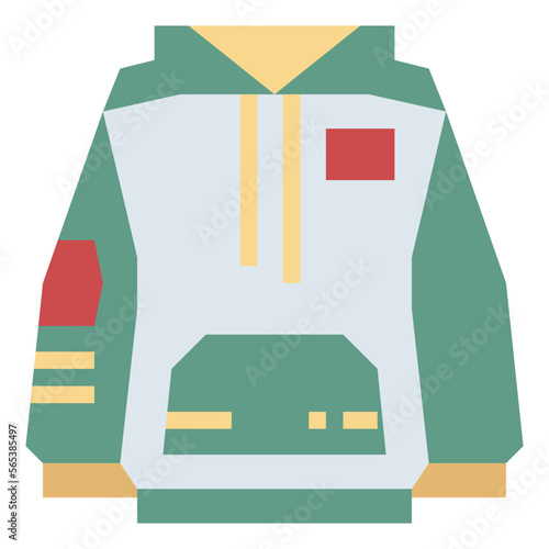 hoodie flat icon style