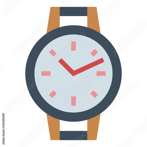 Wristwatch flat icon style