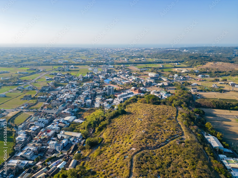 Aerial view of the landscape of Yuanli area