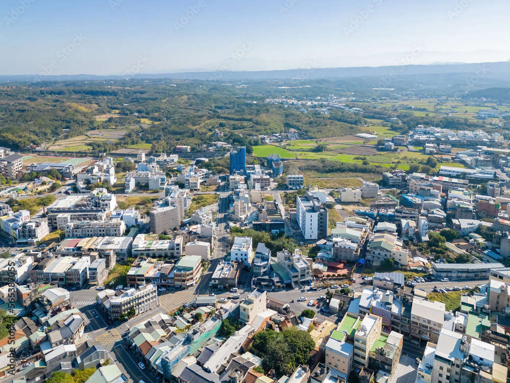 Fototapeta premium Aerial view of the landscape of Yuanli area
