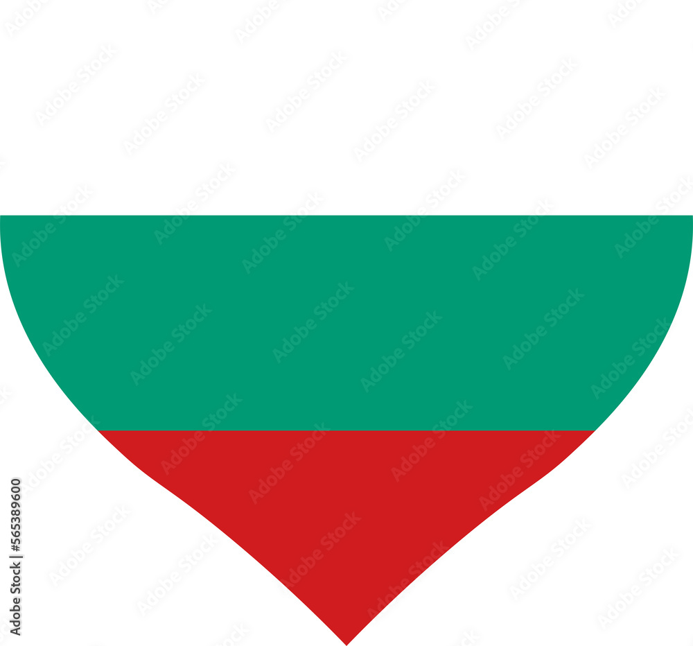 Heart symbol, flag of Bulgaria Heart symbol, flag of Bulgaria