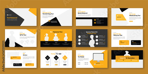 Food restaurant presentation slide template