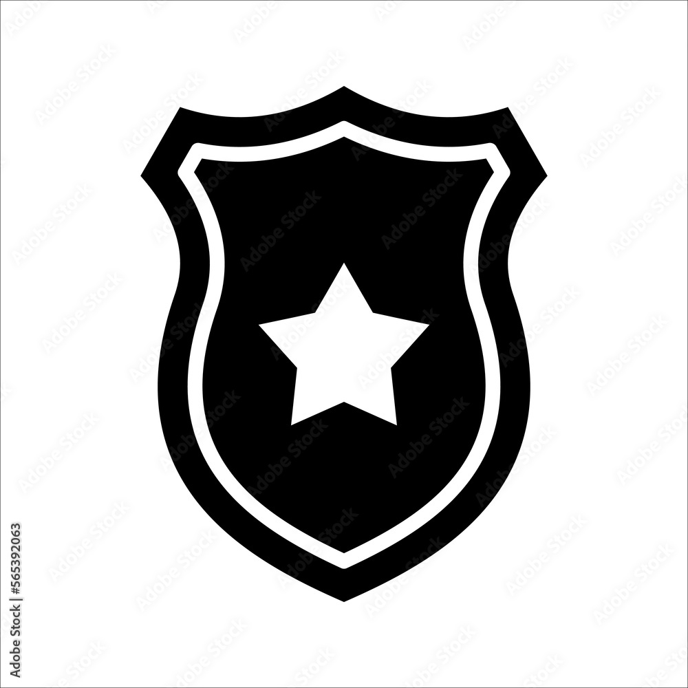 Sheriff'S Badge icon. Simple element from police collection. Creative Sheriff'S Badge icon for web design. vector illustration on white background Sheriff'S Badge icon. Simple element from police collection. Creative Sheriff'S Badge icon for web design. vector illustration on white background
