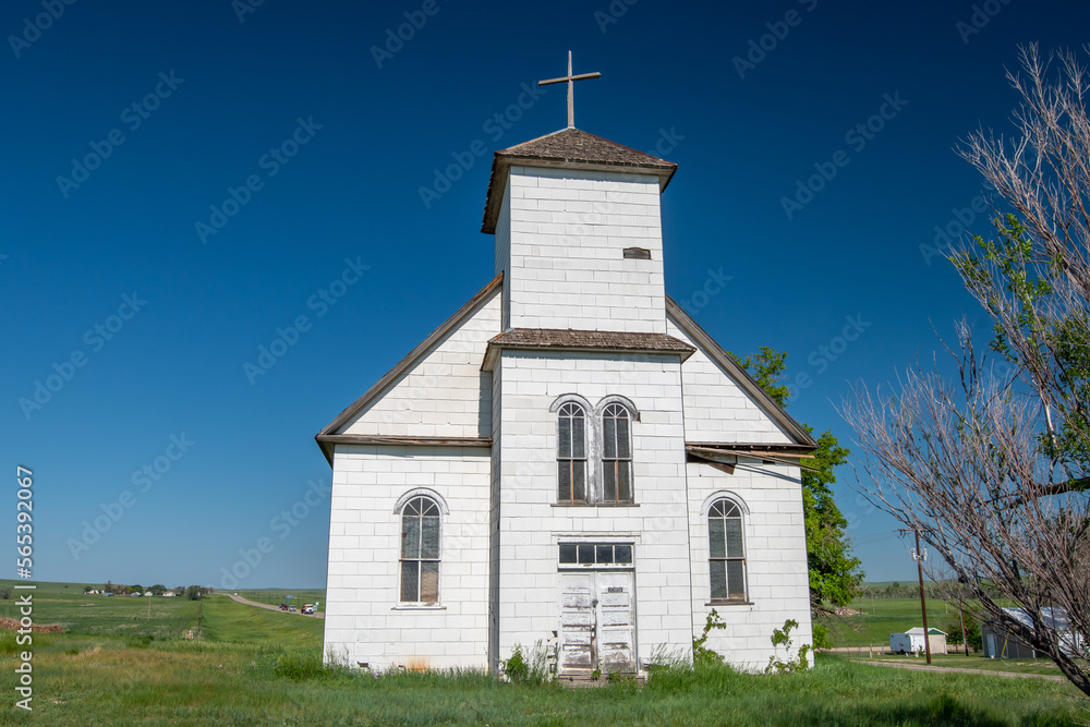 Abandoned Country Church on the Colorado Prairie