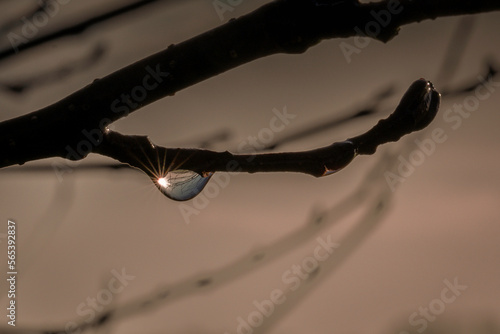 Wassertropfen mit Inhalt