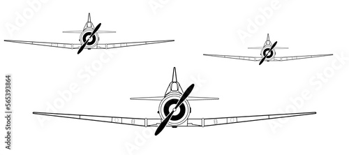 Photos Simple illustration of WWII Harvard Aircraft