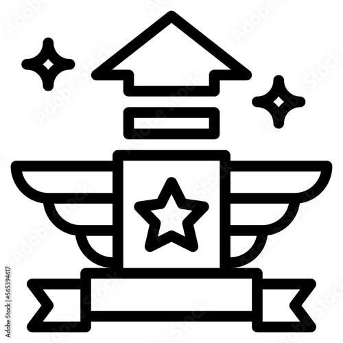 level up line icon style
