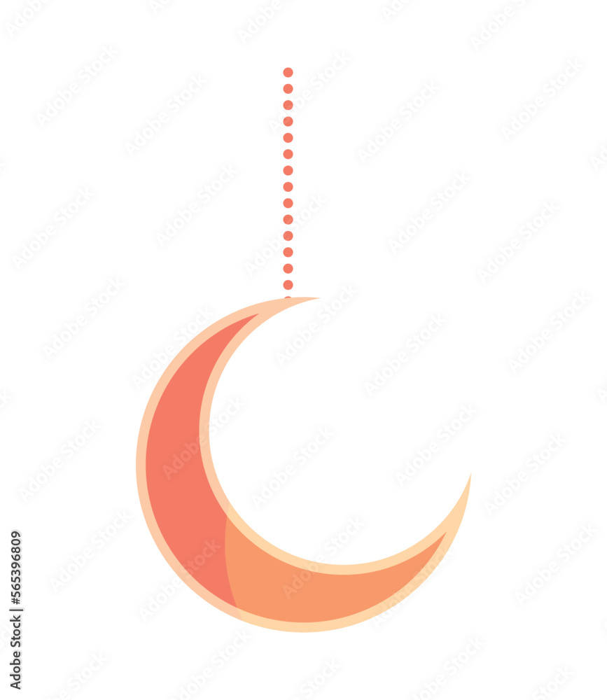 hanging crescent moon