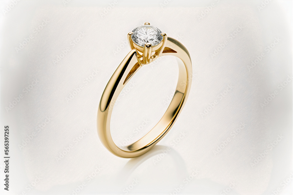 close up image of a gold ring with diamond on a white background close up image of a gold ring with diamond on a white background