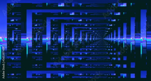 Wallpaper Mural Metaverse abstract background concept. Perspective laser grid. Future technology. Digital science fiction matrix background Torontodigital.ca