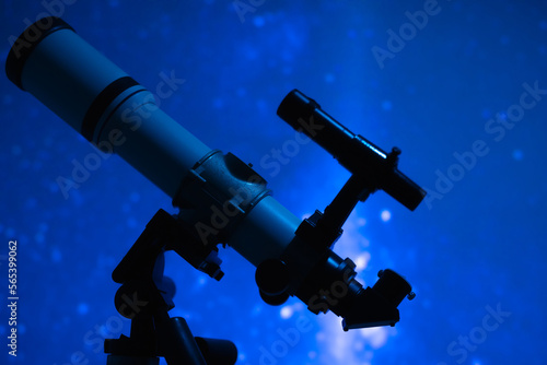 Astronomy telescope for observing night skies and Milky Way stars, planets, Moon and other celestial objects.