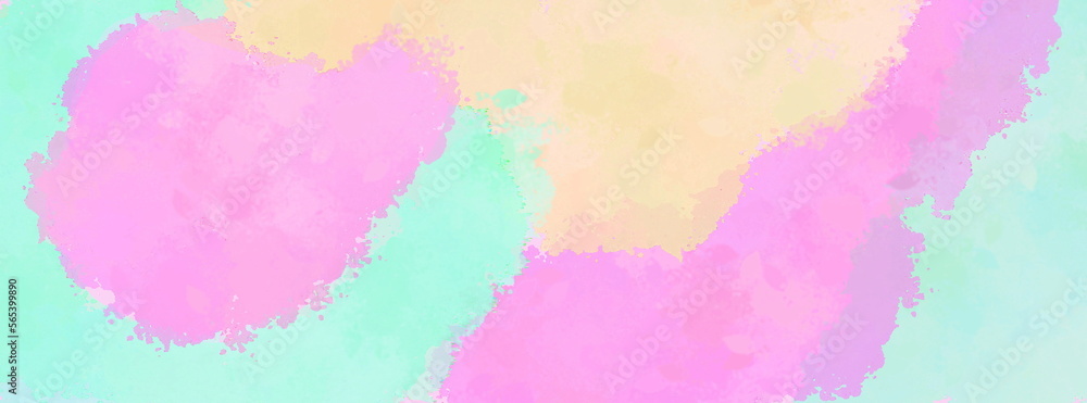 Abstract pastel watercolor illustration