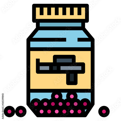 ammo filled outline icon style