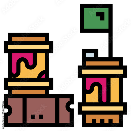 barrels filled outline icon style
