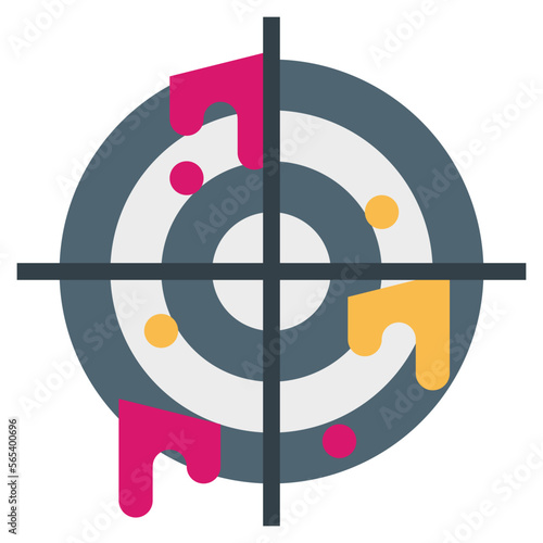 sniper flat icon style