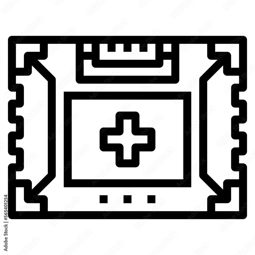 Obraz premium suitcase line icon style