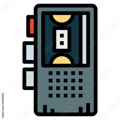 dictaphone filled outline icon style photo
