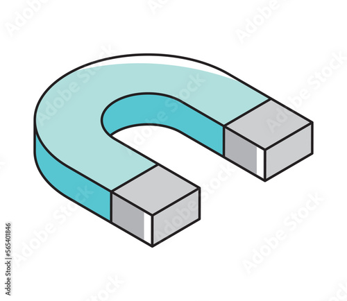 isometric magnet icon