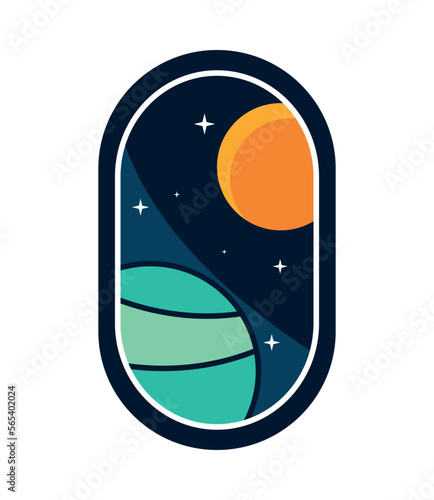 planets space badge