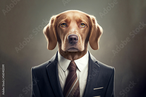 Portrait of a Dog dressed in a formal business suit © 3DArt