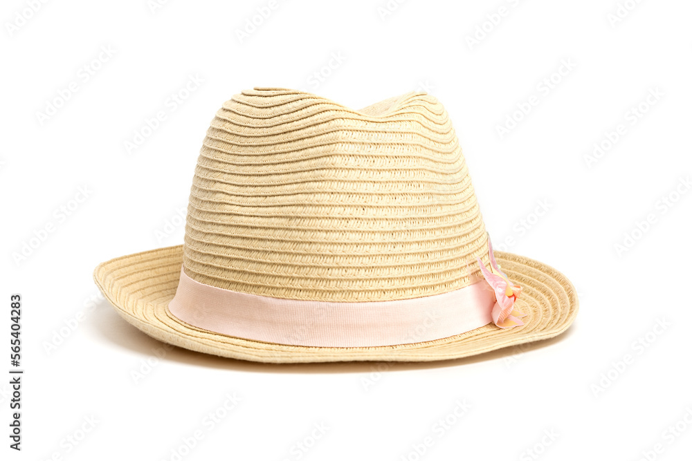 Straw hat isolated on white background