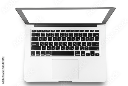 modern laptop computer isolated on the white background