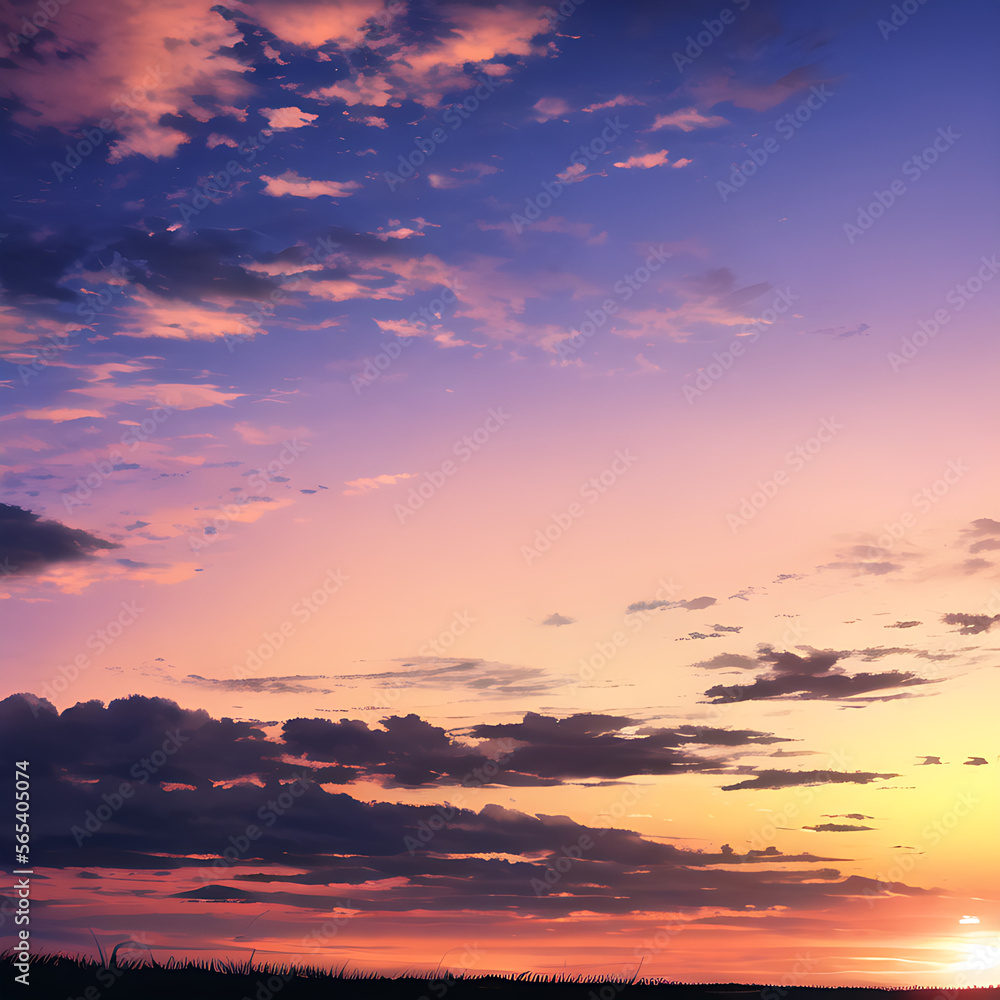 Obraz premium Sky at sunset. Background