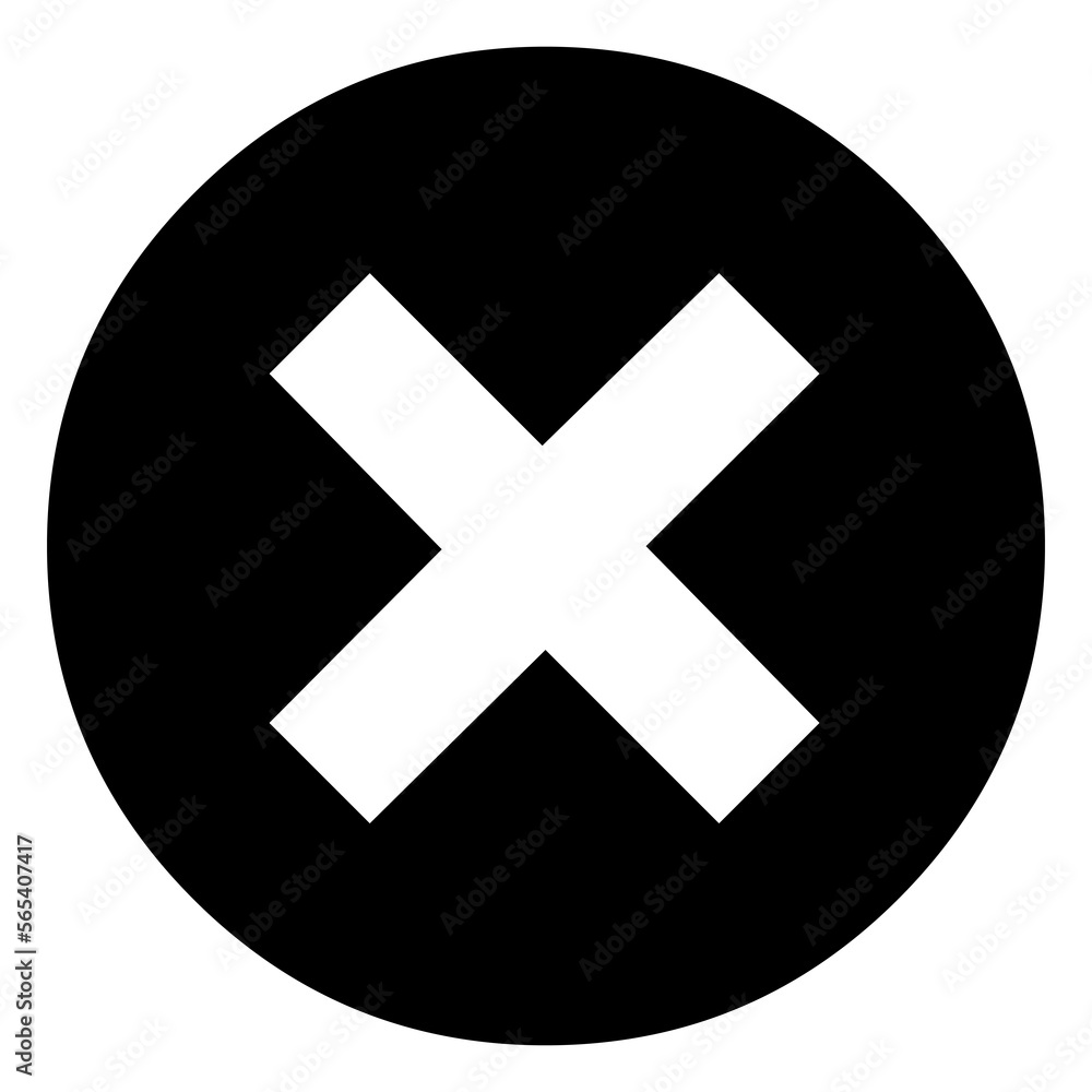 Cross Check mark Symbol on Transparent Background Cross Check mark Symbol on Transparent Background